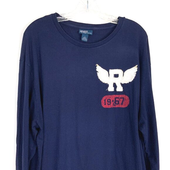 Polo Ralph Lauren Long Sleeve Navy Blue Shirt "R" Patch XL - Picture 4 of 16